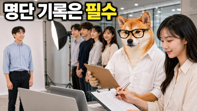 수십 명 프로필 촬영, 누구 사진인지 어떻게 구분하나요?