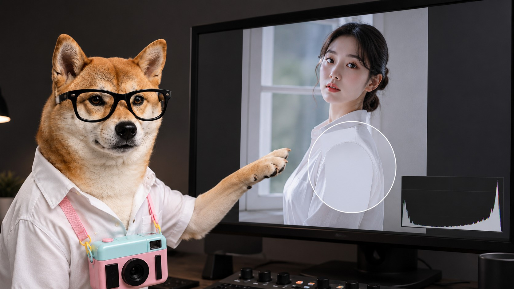 현장 화면이 어두워 보이면 더 밝게 찍어야 하나요? 참고 이미지