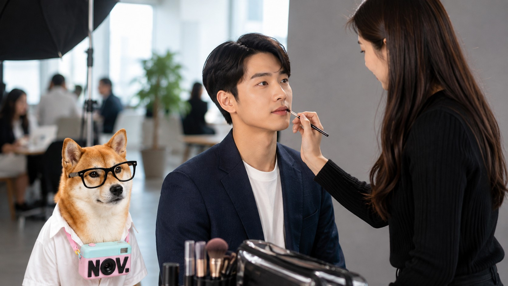 기업 프로필 촬영, 현장에서 메이크업까지 할 수 있나요? 참고 이미지