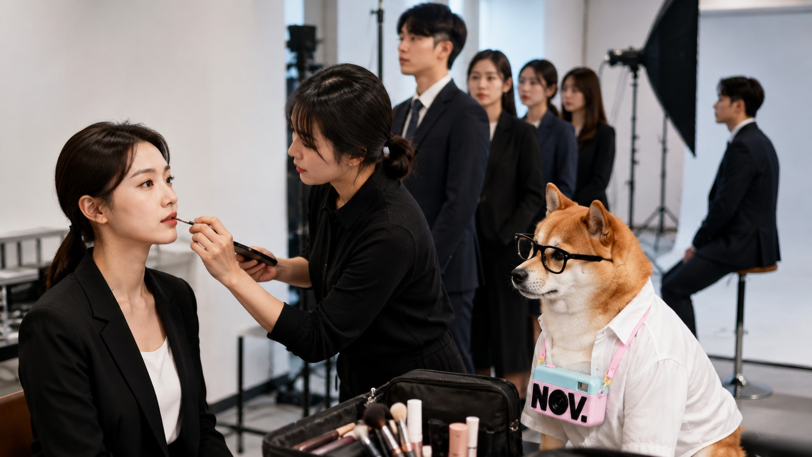 기업 프로필 촬영, 현장에서 메이크업까지 할 수 있나요? 참고 이미지