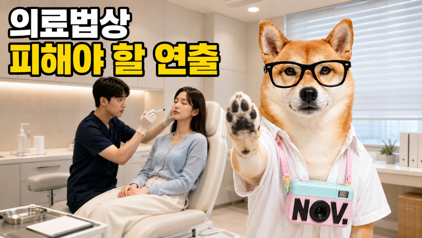 병원 홍보 촬영에서 의료법상 피해야 할 연출은 무엇인가요?