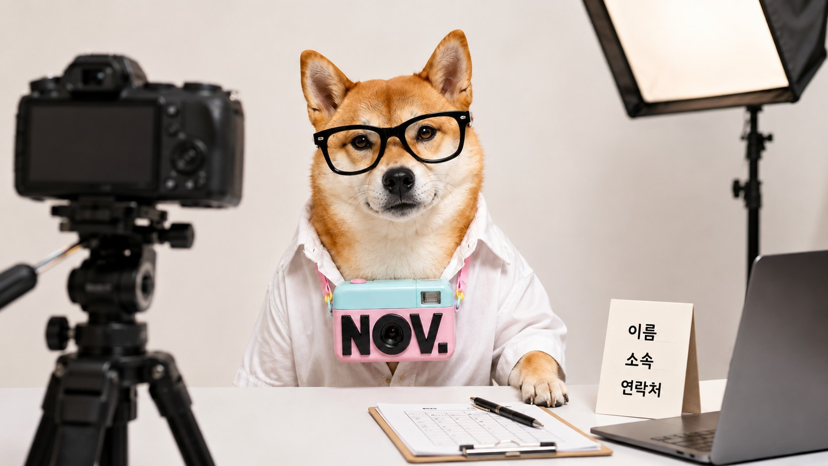 수십 명 프로필 촬영, 누구 사진인지 어떻게 구분하나요? 참고 이미지