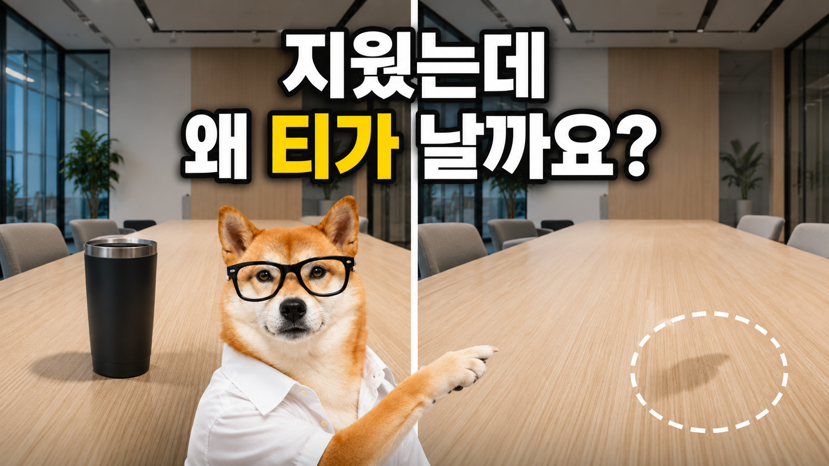 공간 사진에서 물건만 지우면 왜 티가 날까요?