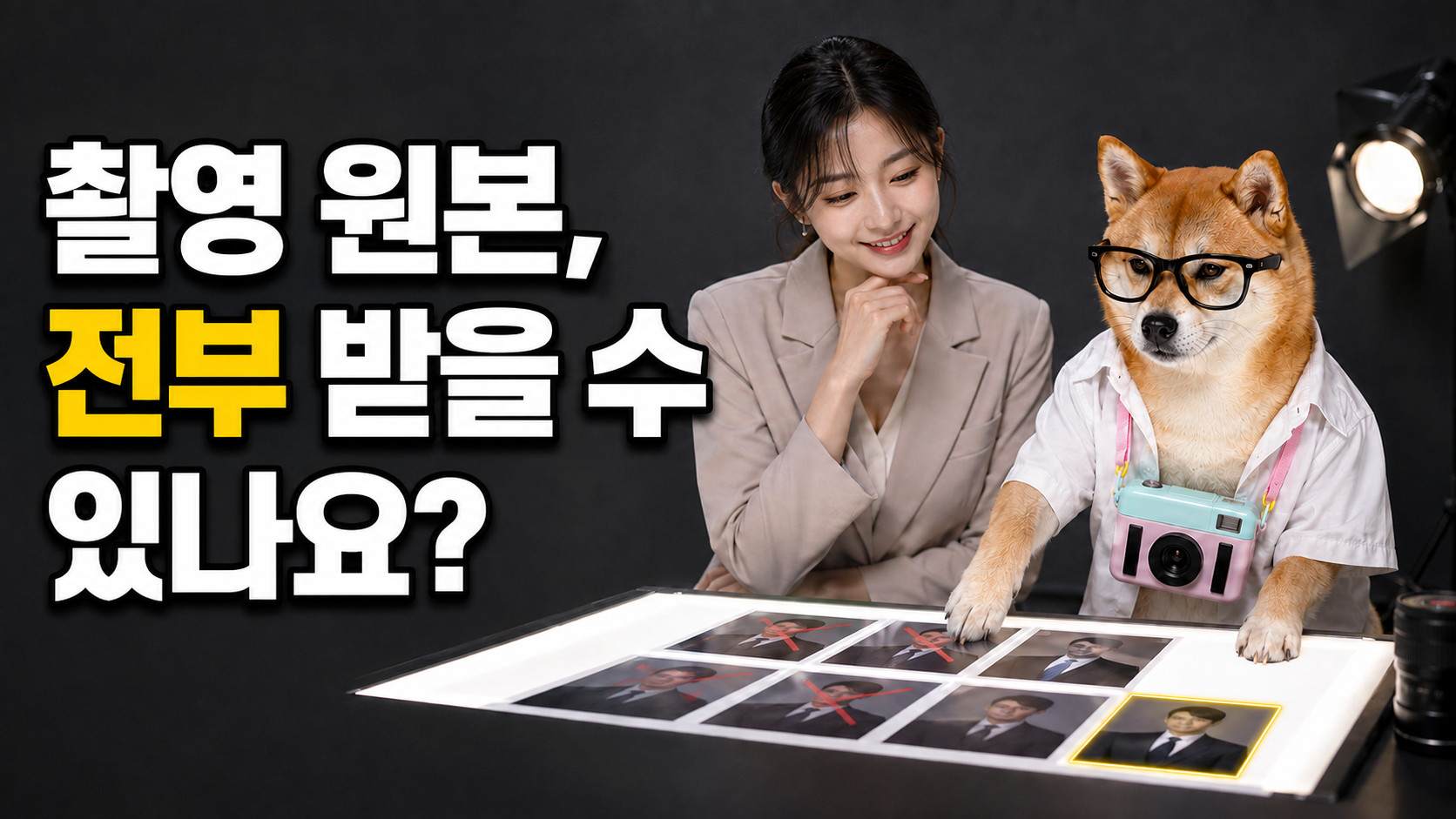 촬영한 사진은 왜 전부 주지 않나요?